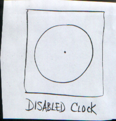 Cartoon - Disabled Clock