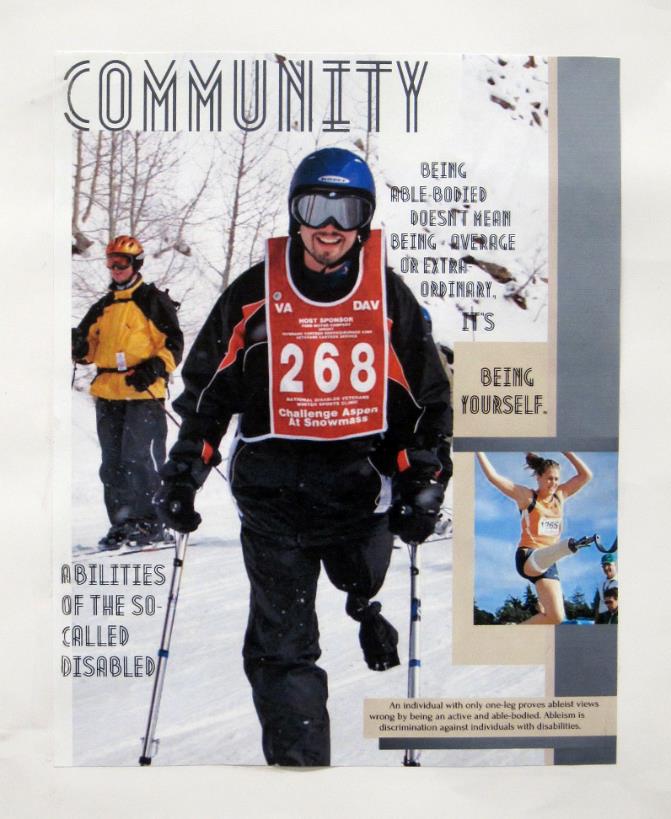 Artwork promoting sport and ability.
