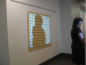 Detail of Self Portrait in the installation Admission, 2008