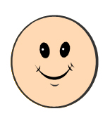 standard cartoon of a smiley face exhibiting moderate emotions