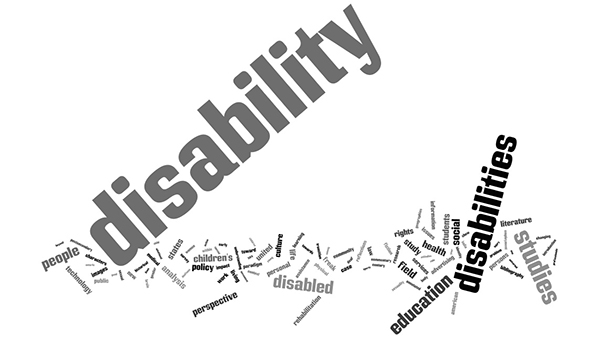 This is a Wordle created from the titles of articles in DSQ from 2000-2005.  It demonstrates the significance of certain terms—such as <em>disability</em>, <em>education</em>, <em>health</em>, and <em>perspective</em>—as they appeared in weight and frequency during this period.