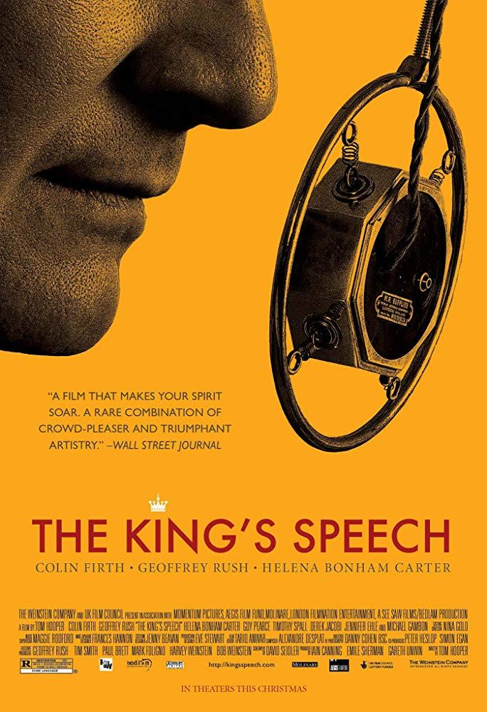 Movie poster for The King's Speech. More description below.