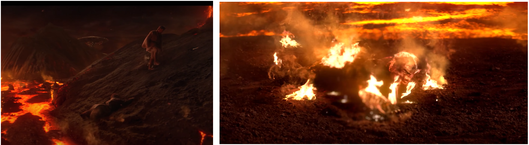 Image stills from the Star Wars series. More descrpiton below.